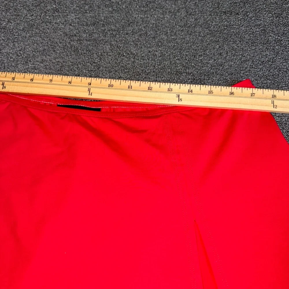 La Blanca Red Swim Skirt Side Slit Bikini Bottom Cover Up Large Beach Resortwear